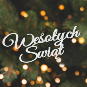 Wesolych Swiat Ozdoba na Choinke - Polish Merry Christmas ornament