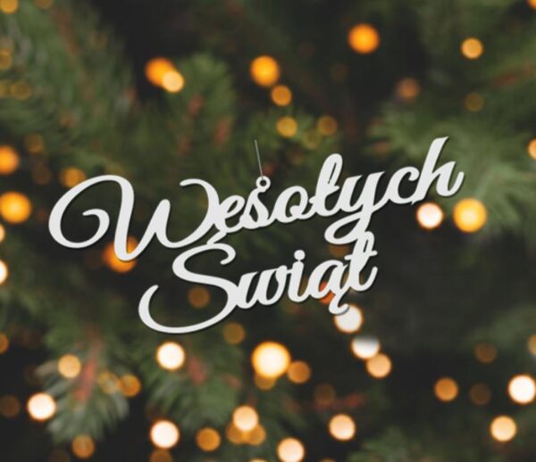 Wesolych Swiat Ozdoba na Choinke - Polish Merry Christmas ornament