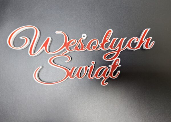 Wesolych Swiat Ozdoba na Choinke - Polish Merry Christmas ornament - Image 3