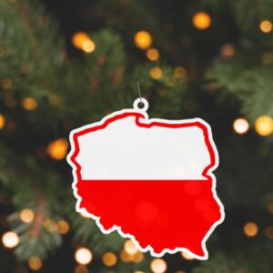 Polska mapka Ozdoba na Choinke - Polish Christmas ornament