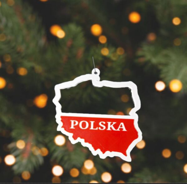 Polska mapka Ozdoba na Choinke 2 - Polish Christmas ornament
