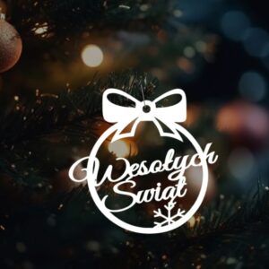 wesolych swiat polish tree ornament