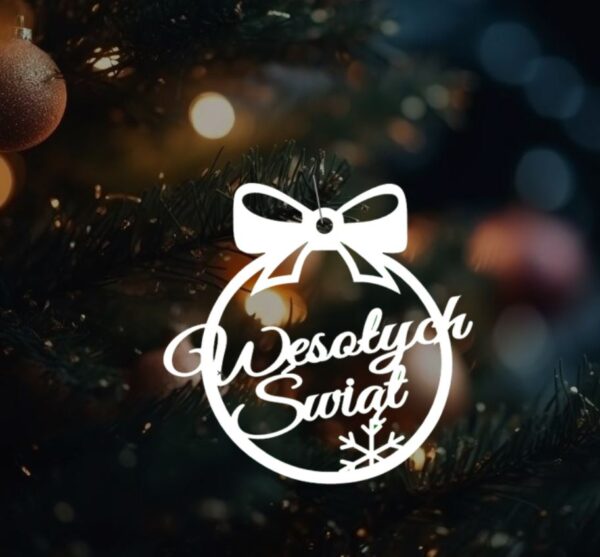 wesolych swiat polish tree ornament