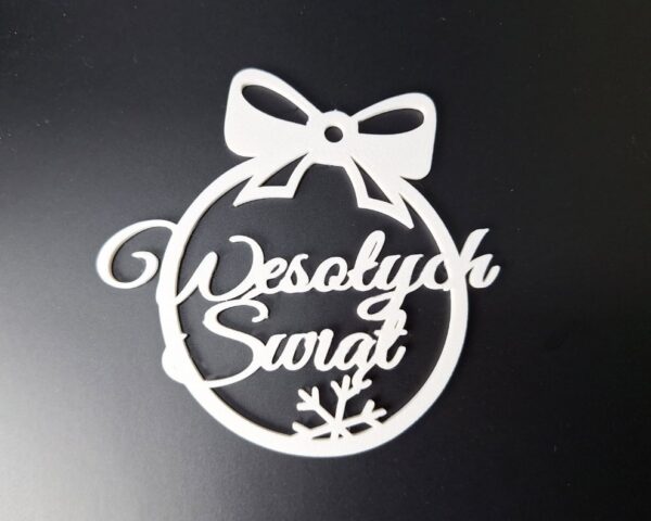 Wesolych Swiat Ozdoba na Choinke 2 - Polish Christmas ornament - Image 2