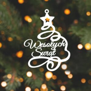 Wesolych Swiat Ozdoba na Choinke 3 - Polish Christmas ornament
