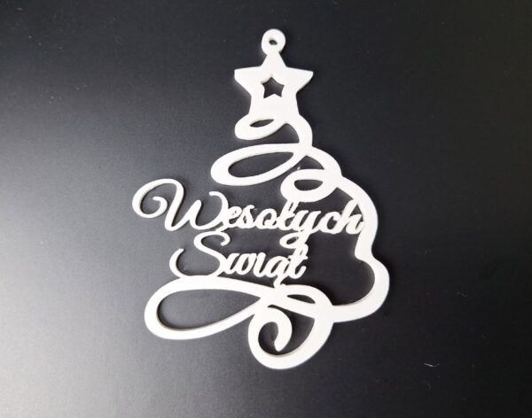 Wesolych Swiat Ozdoba na Choinke 3 - Polish Christmas ornament - Image 2