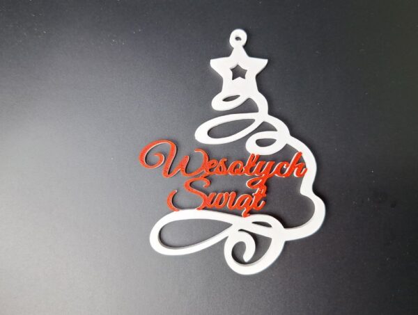 Wesolych Swiat Ozdoba na Choinke 3 - Polish Christmas ornament - Image 3